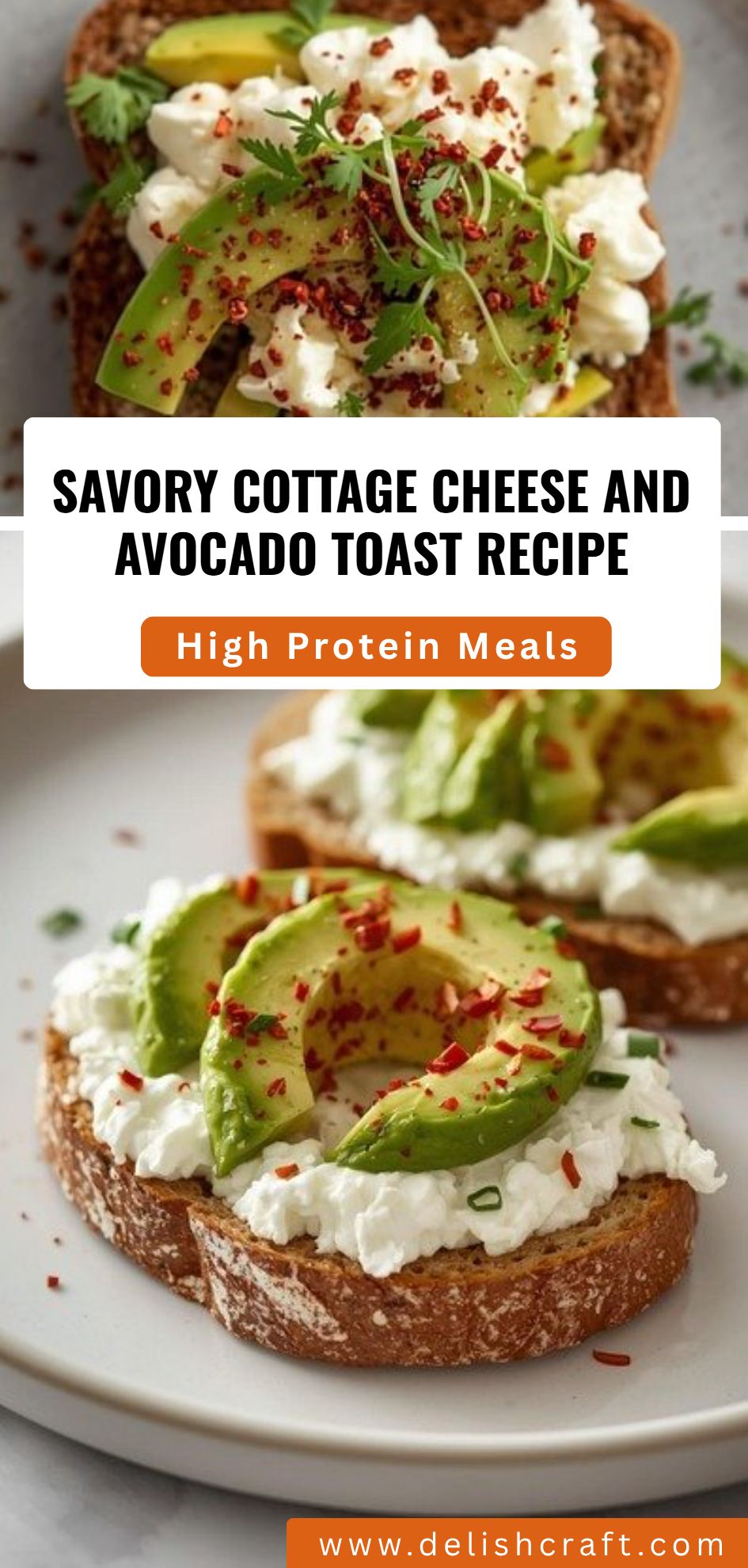 Savory Cottage Cheese Avocado Toast Recipe