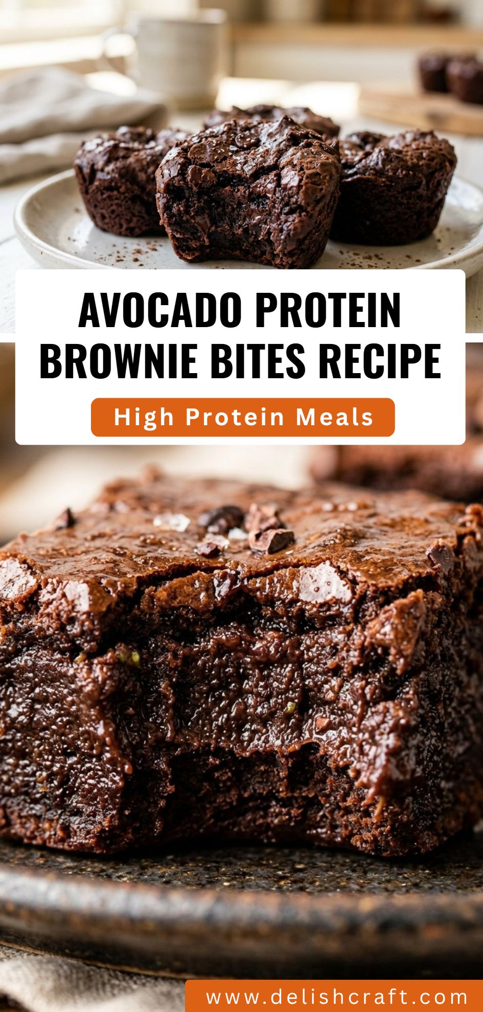 Avocado Protein Brownie Bites Recipe