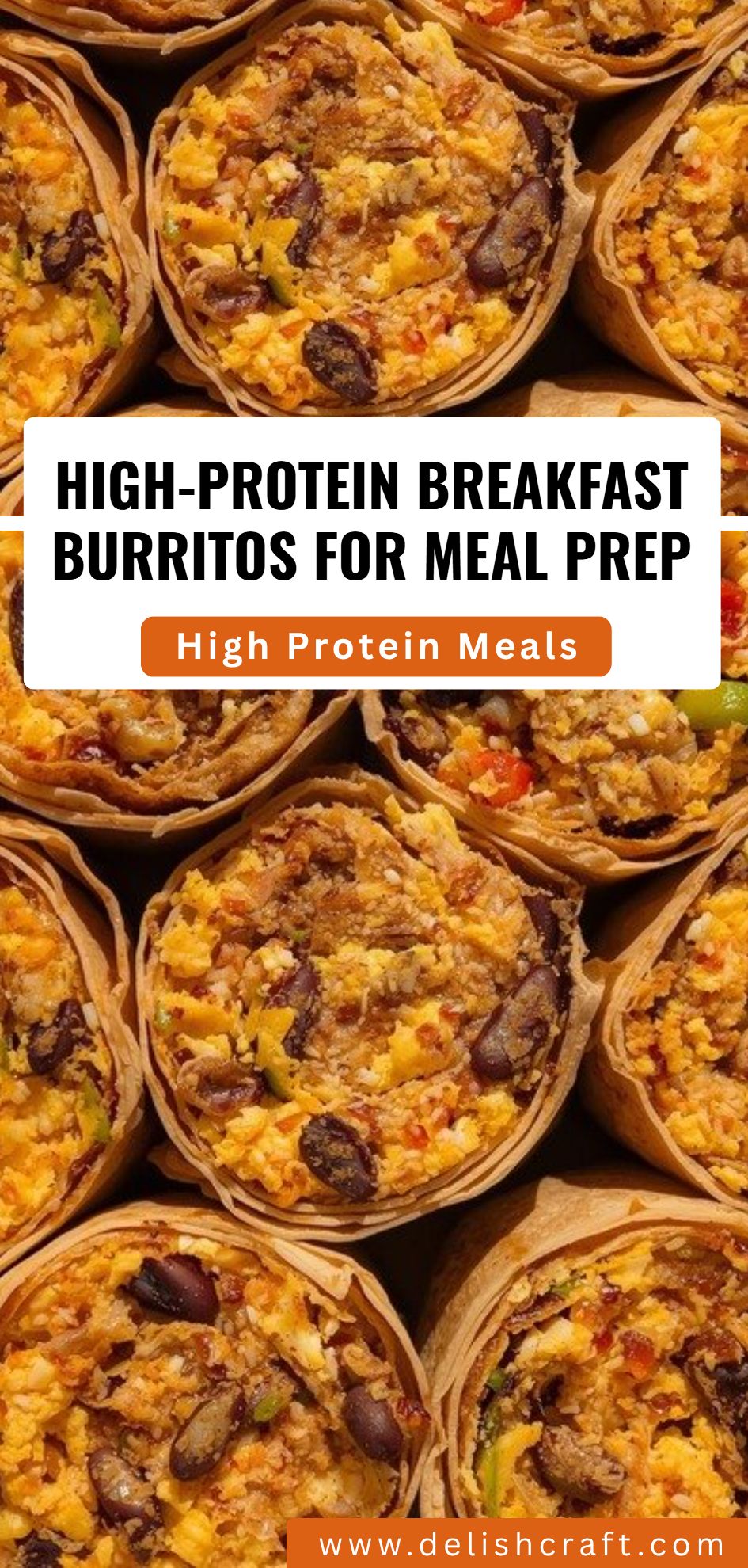 High Protein Breakfast Burritos Meal Prep