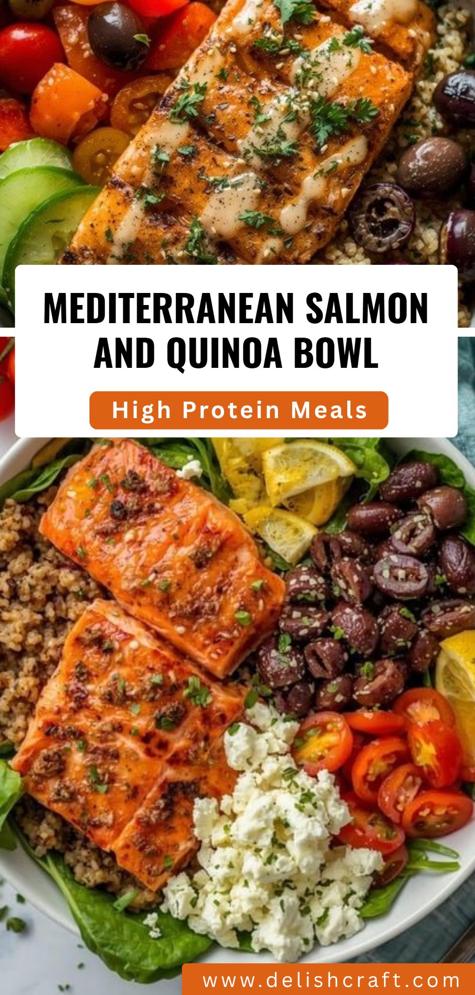 Mediterranean Salmon Quinoa Bowl