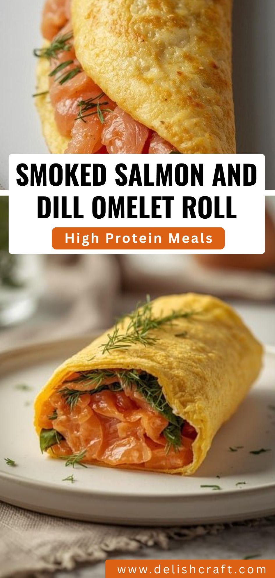 Smoked Salmon Dill Omelet Roll