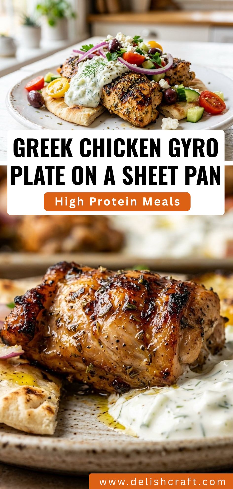 Greek Chicken Gyro Plate Sheet Pan