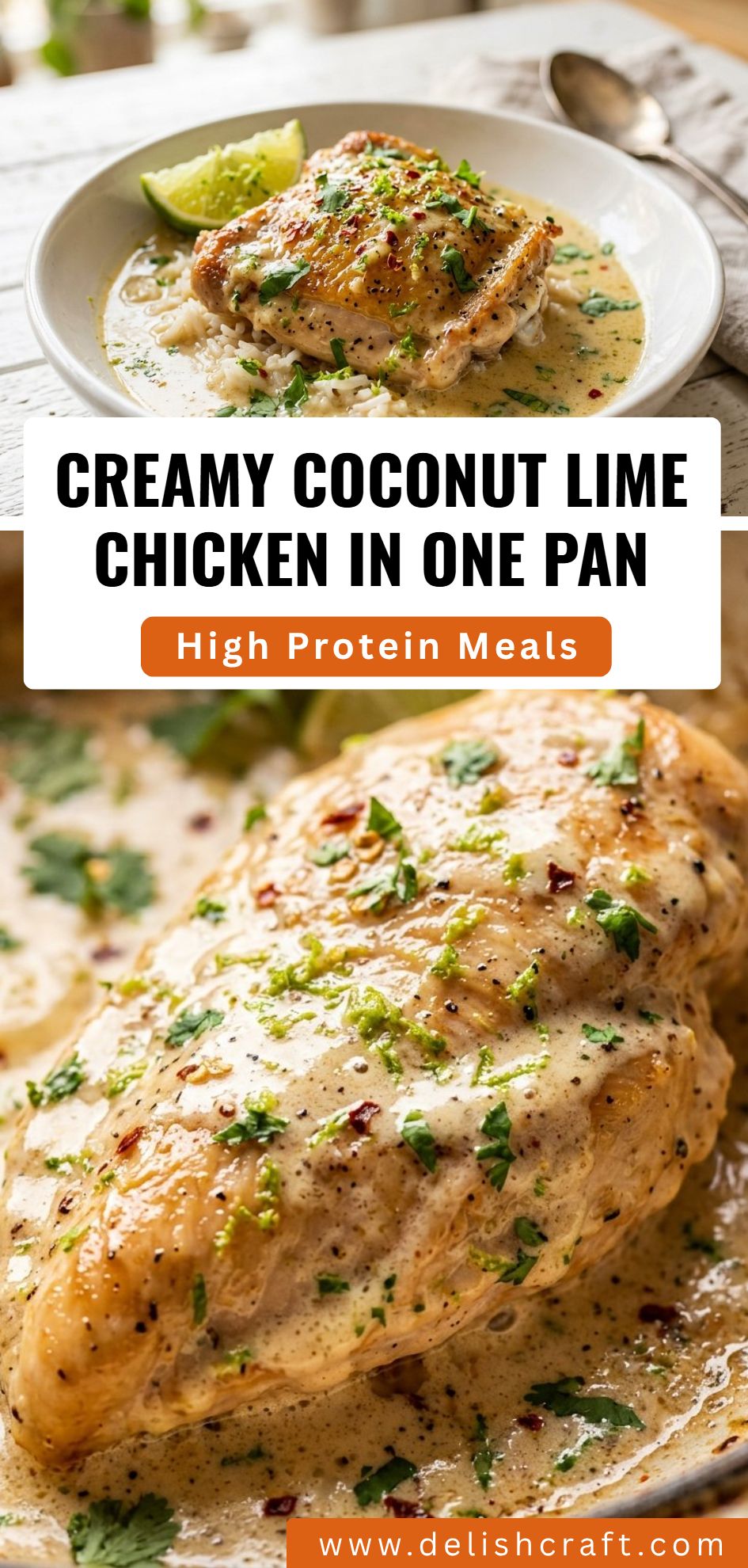 Creamy Coconut Lime Chicken One Pan