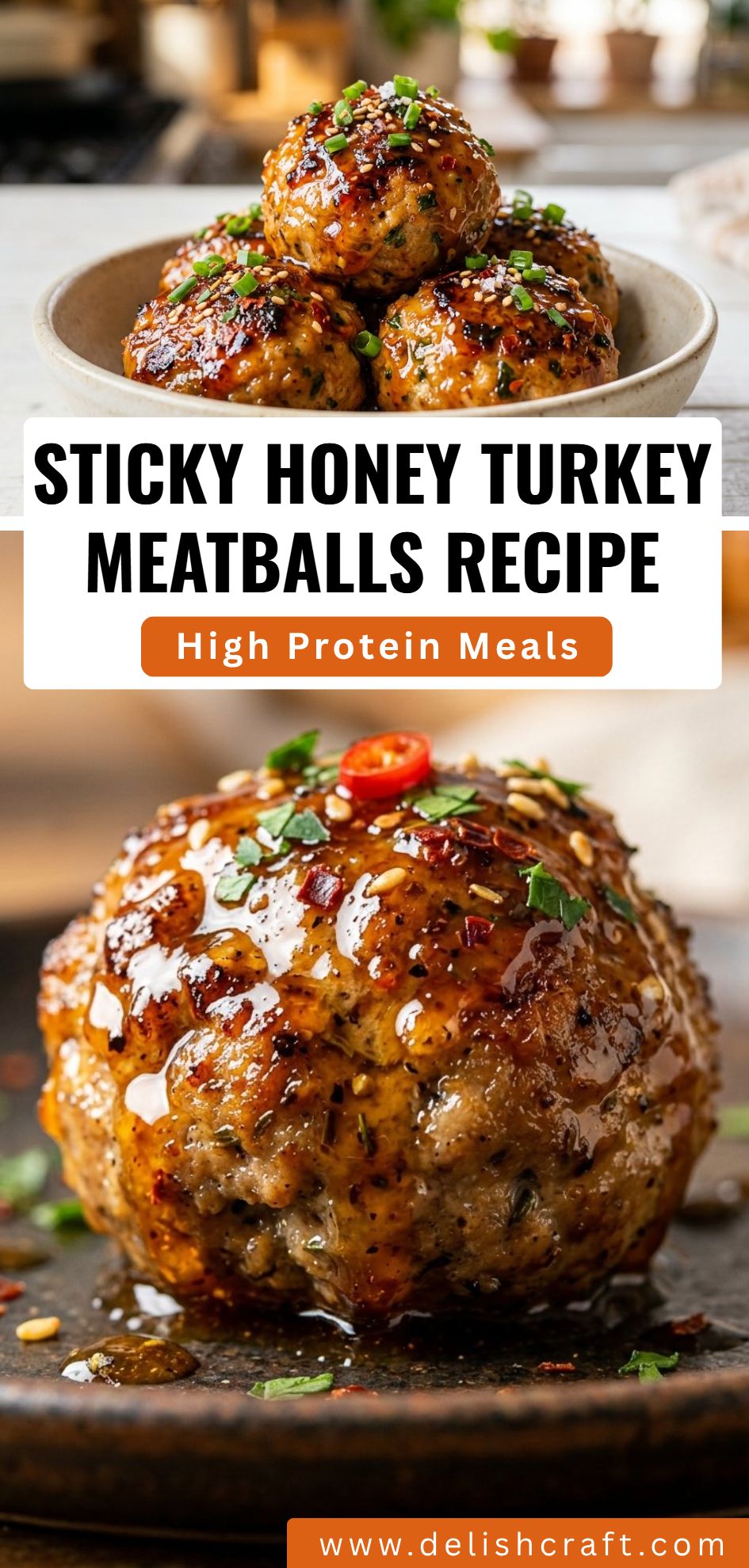 Sticky Honey Turkey Meatballs Recipe