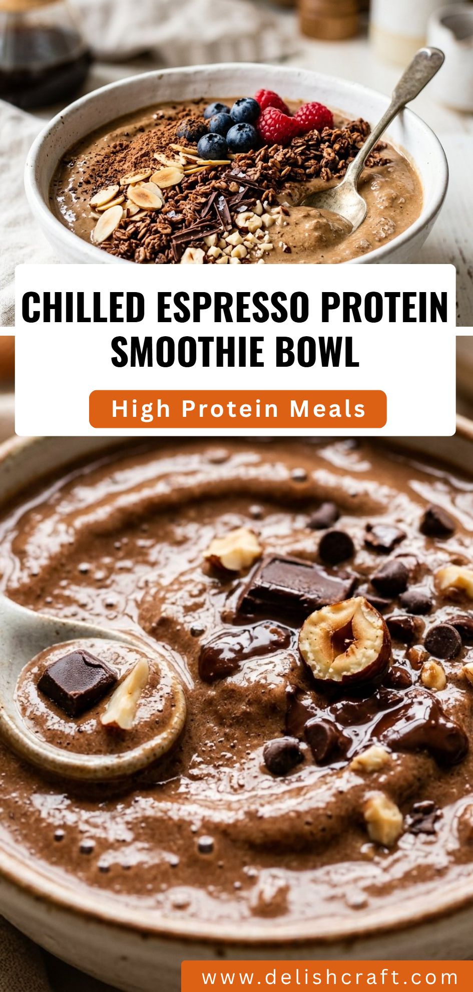 Chilled Espresso Protein Smoothie Bowl