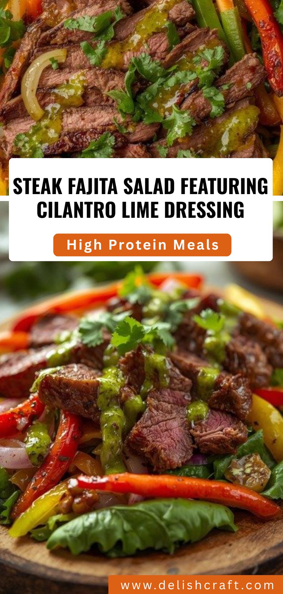 Steak Fajita Salad Cilantro Lime Dressing