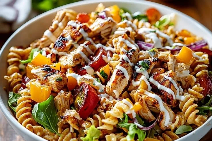 BBQ Chicken Ranch Pasta Salad