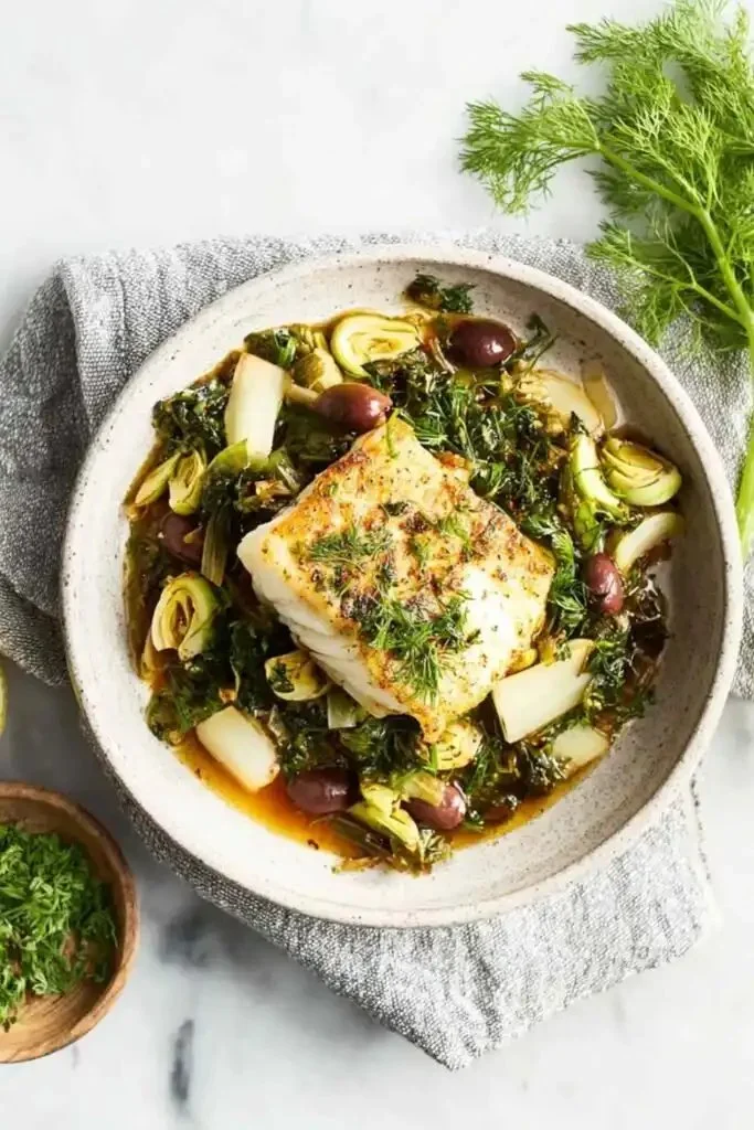 Fennel and Black Olive Fish