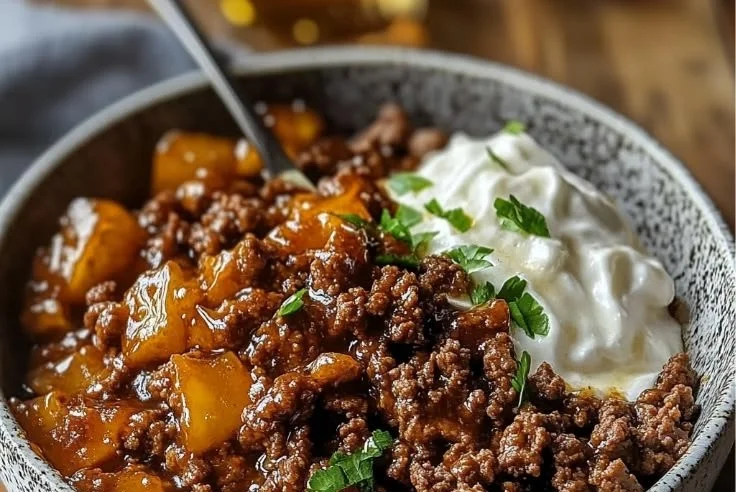 Viral Hot Honey Ground Beef Bowl