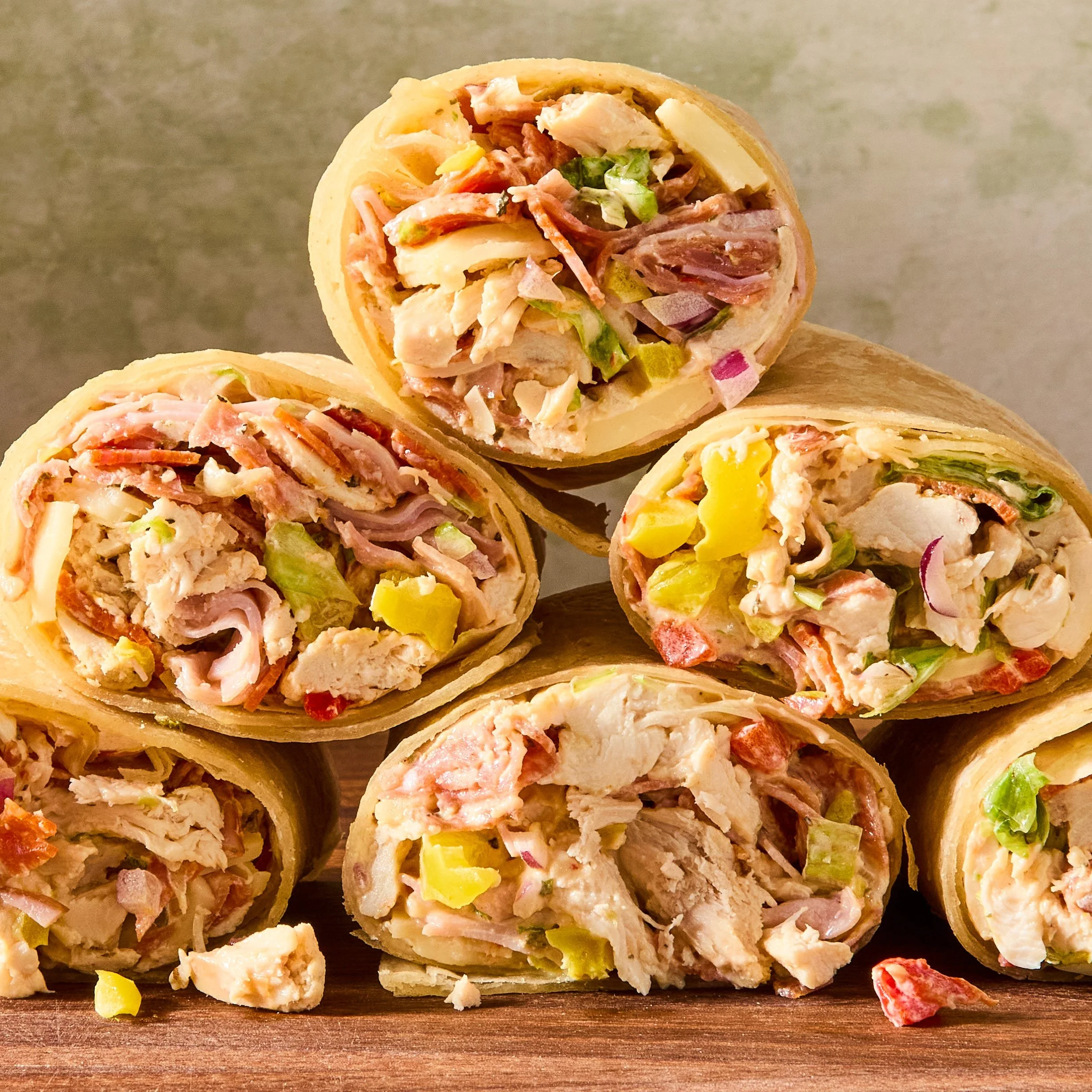 Italian Grinder Chicken Salad Wrap