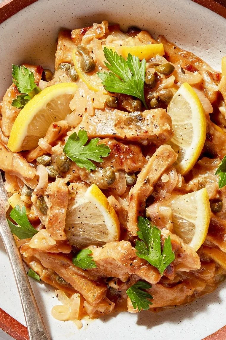 Extra Lemony Seitan Piccata