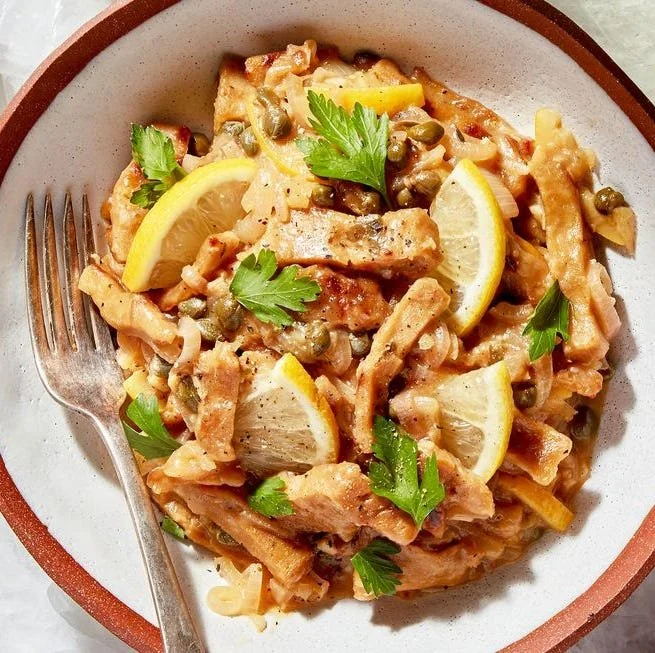 Extra Lemony Seitan Piccata