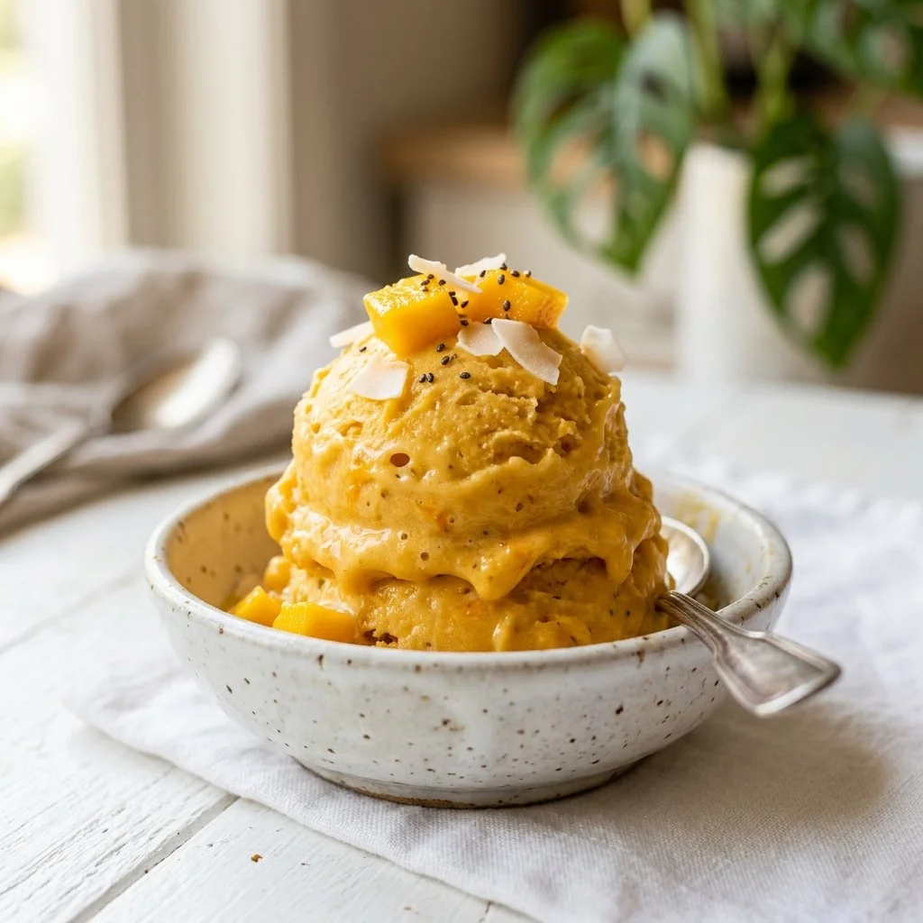 Ninja Creami Style Mango Protein Ice Cream