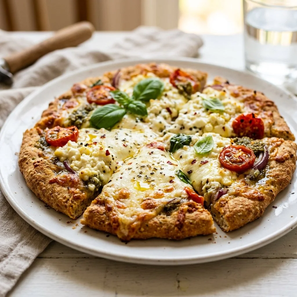 Protein-Packed Cottage Cheese Flatbread Pizza