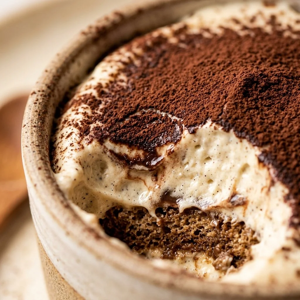 Protein-packed tiramisu cream pots for a healthy dessert option