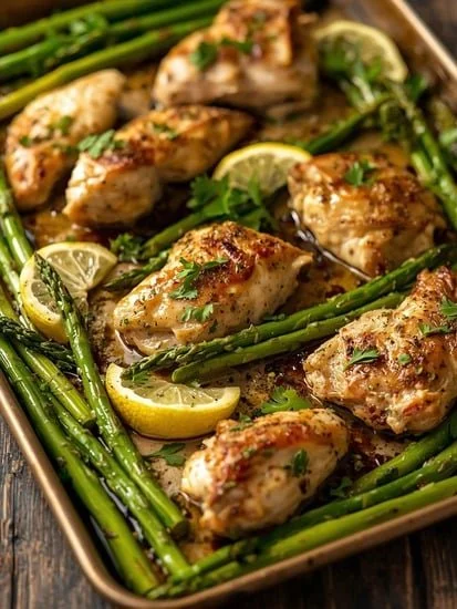 Sheet Pan Lemon Herb Chicken with Asparagus