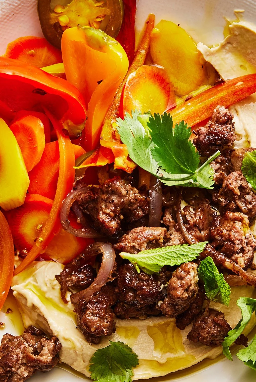 Hummus Bowl With Spiced Lamb
