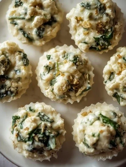Spinach Feta Egg White Bites