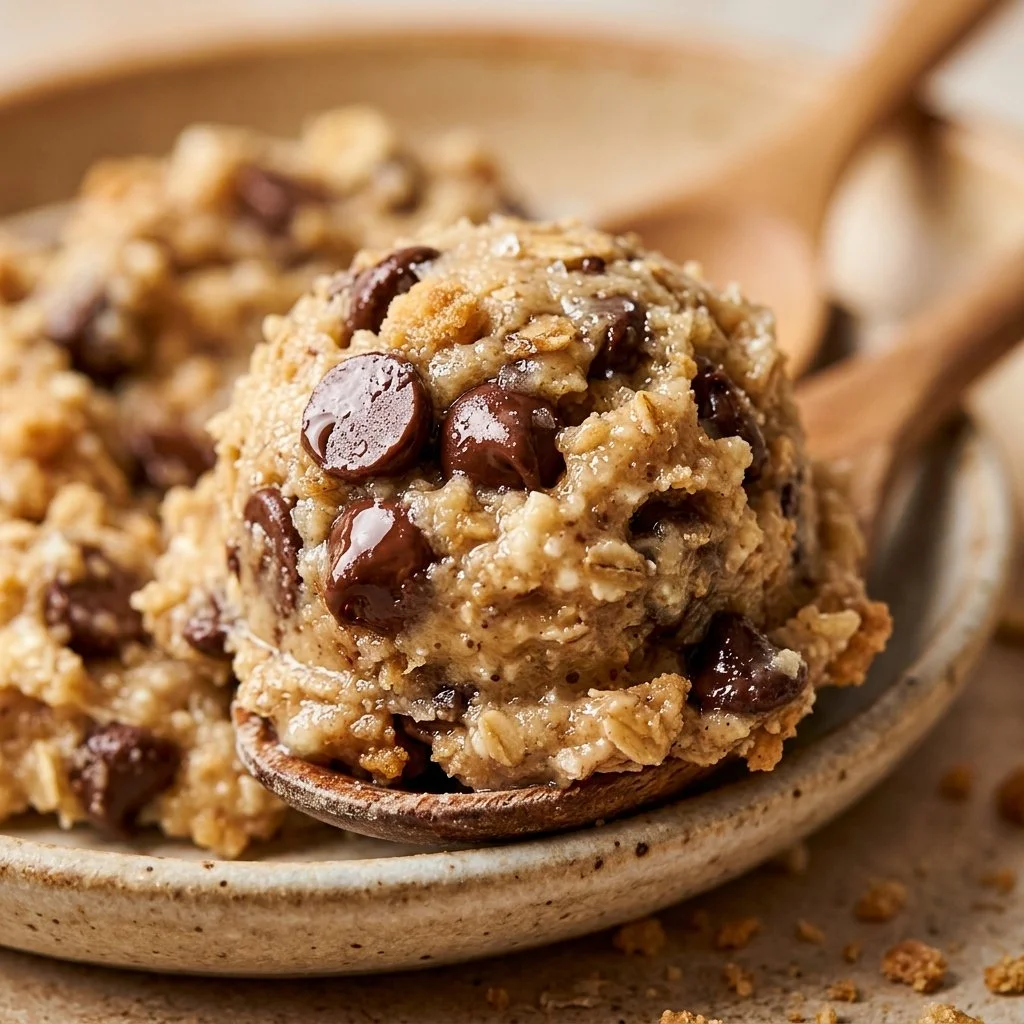 Delicious homemade cottage cheese cookie dough ready to be enjoyed.