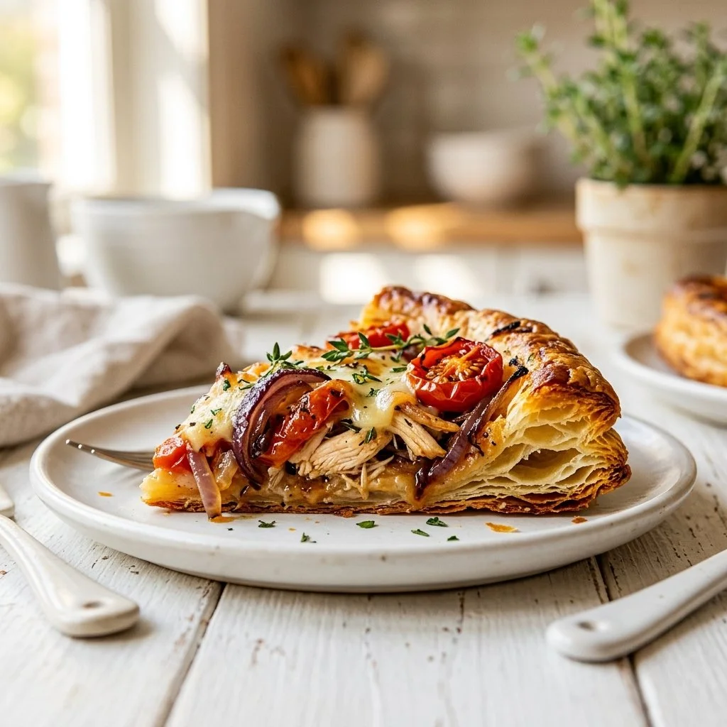 Viral TikTok Upside-Down Puff Pastry Chicken Tart