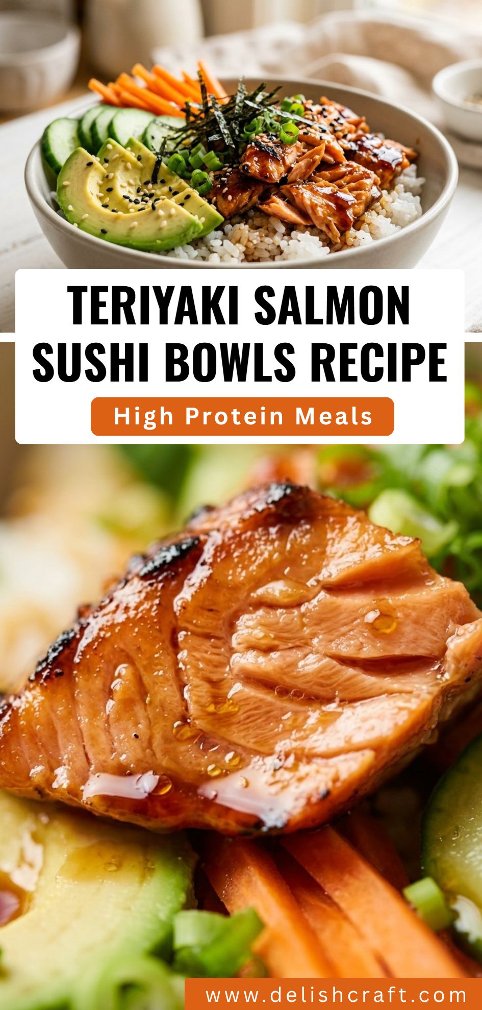 Teriyaki Salmon Sushi Bowls Recipe