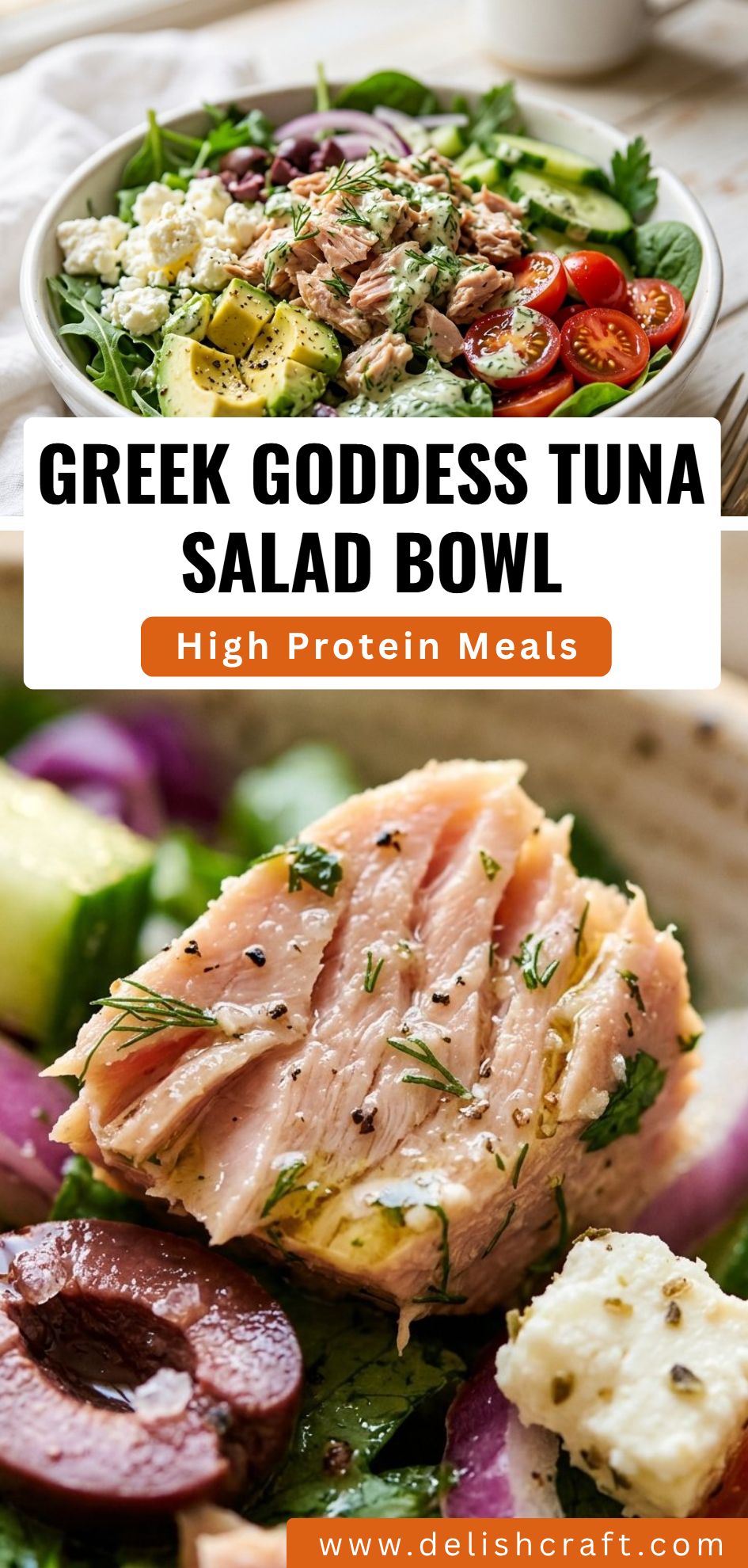 Greek Goddess Tuna Salad Bowl