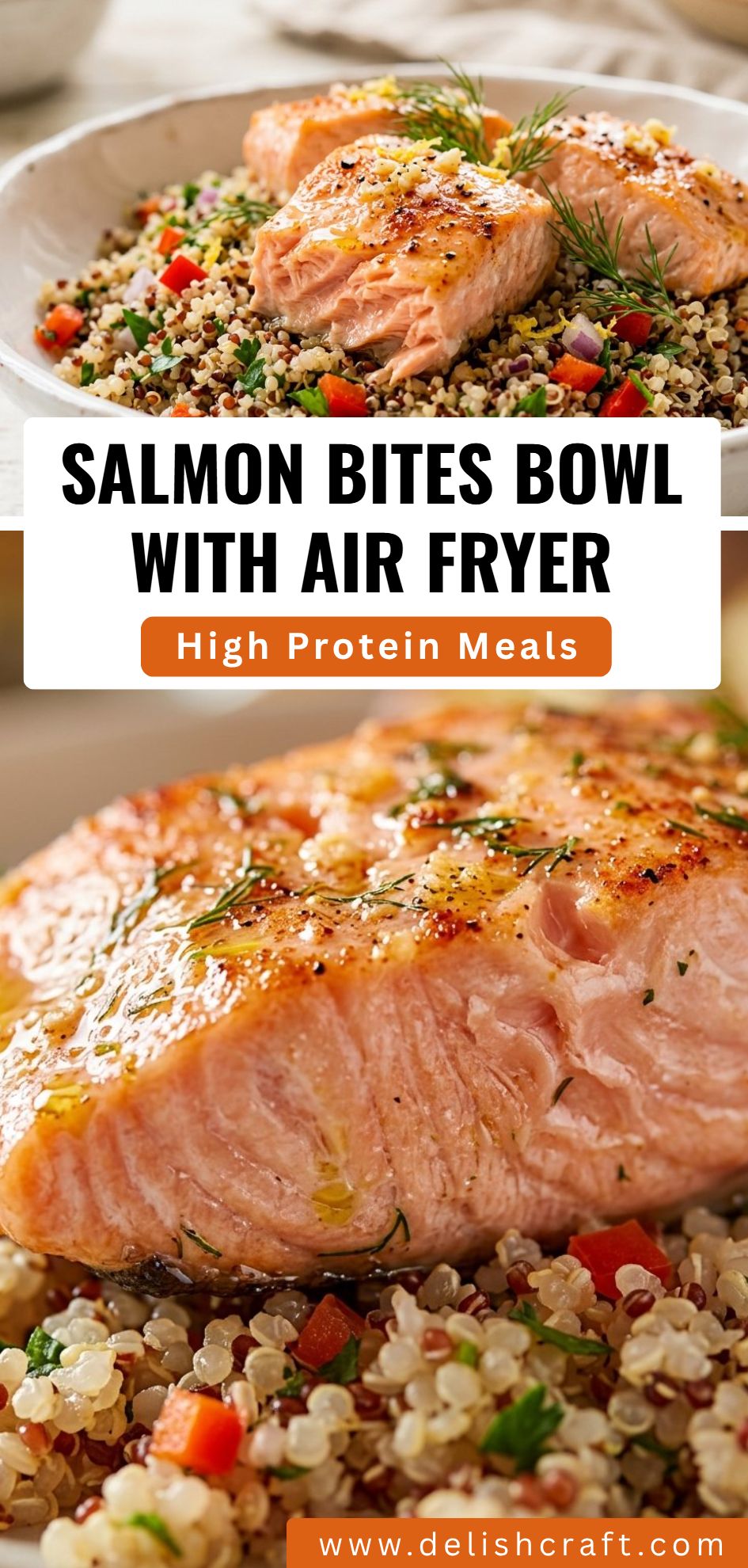 Salmon Bites Bowl Air Fryer
