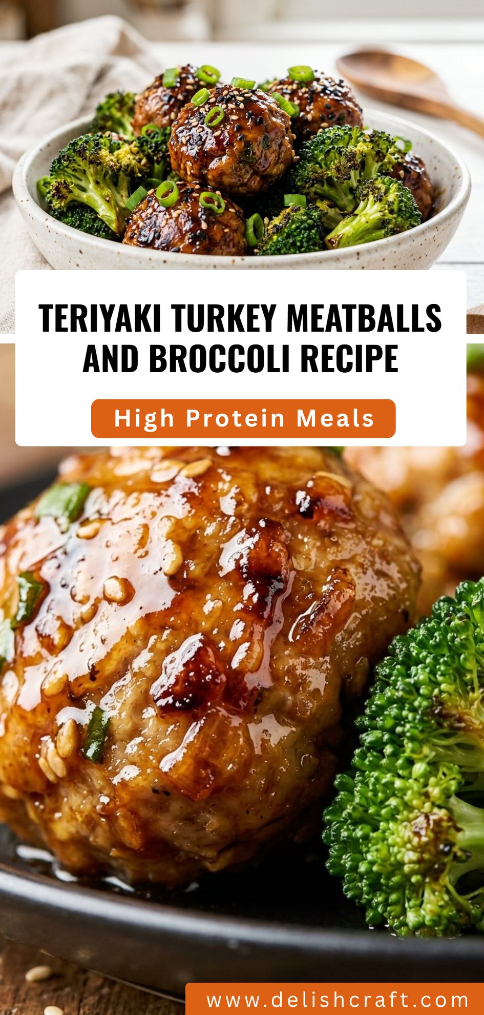 Teriyaki Turkey Meatballs Broccoli Recipe
