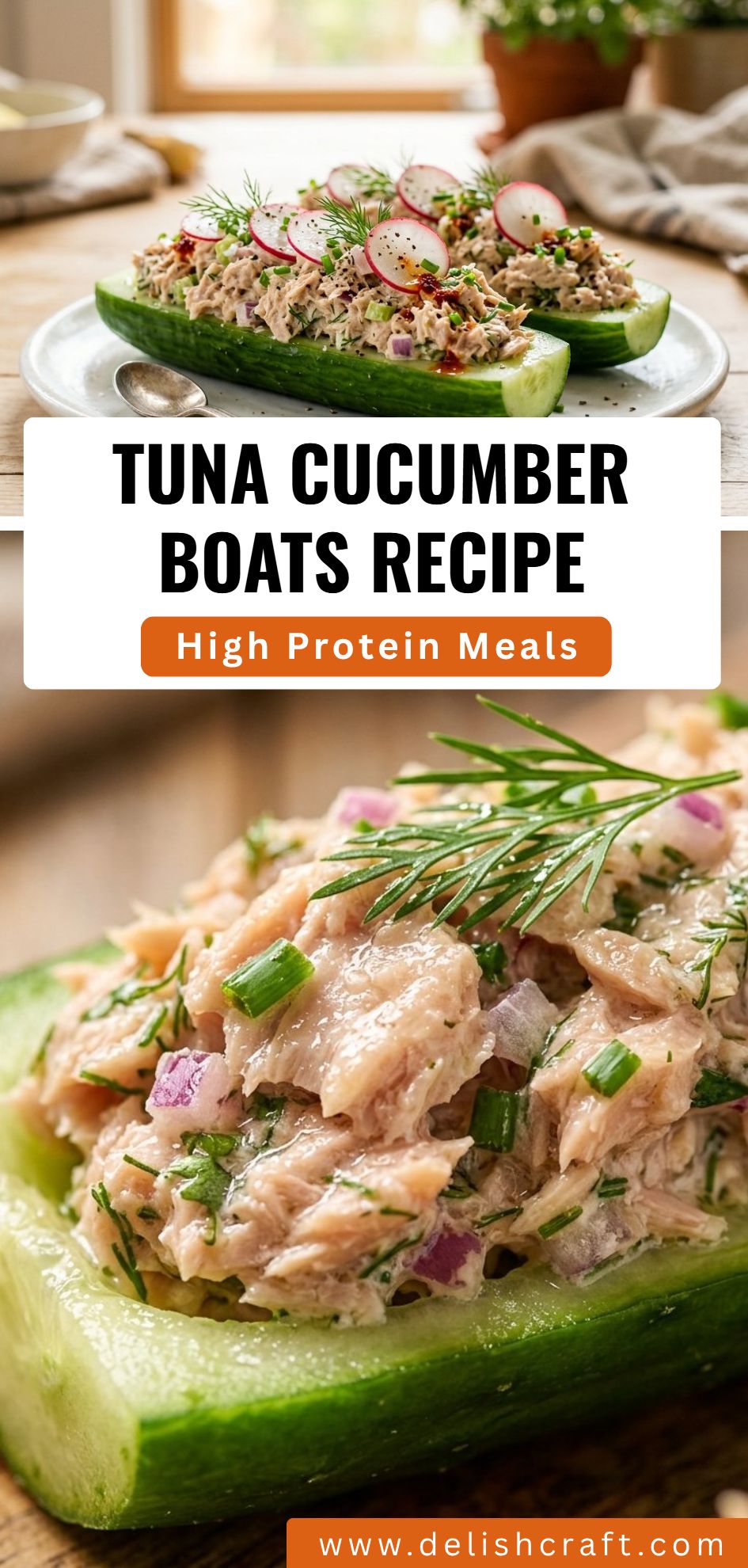 Tuna Cucumber Boats Recipe