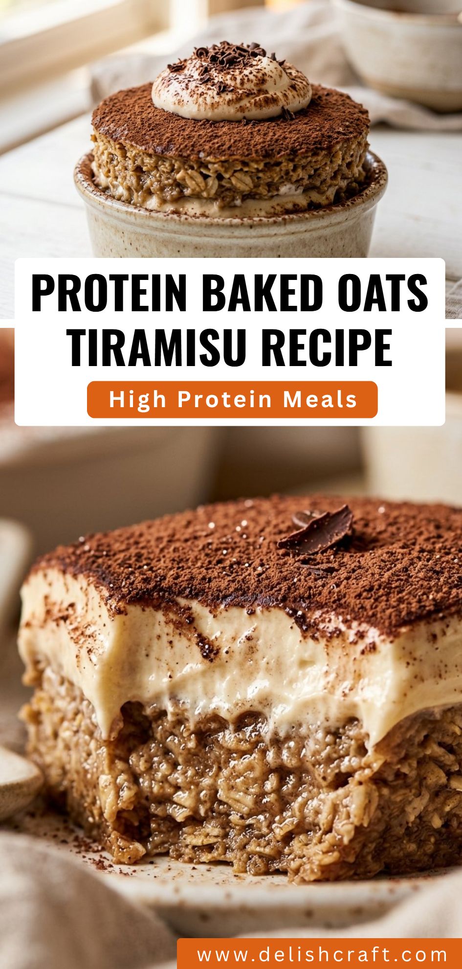 Protein Baked Oats Tiramisu Recipe