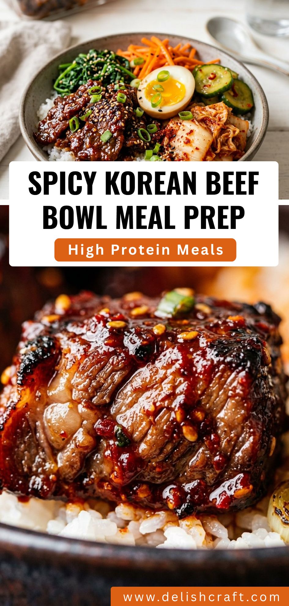Spicy Korean Beef Bowl Meal Prep