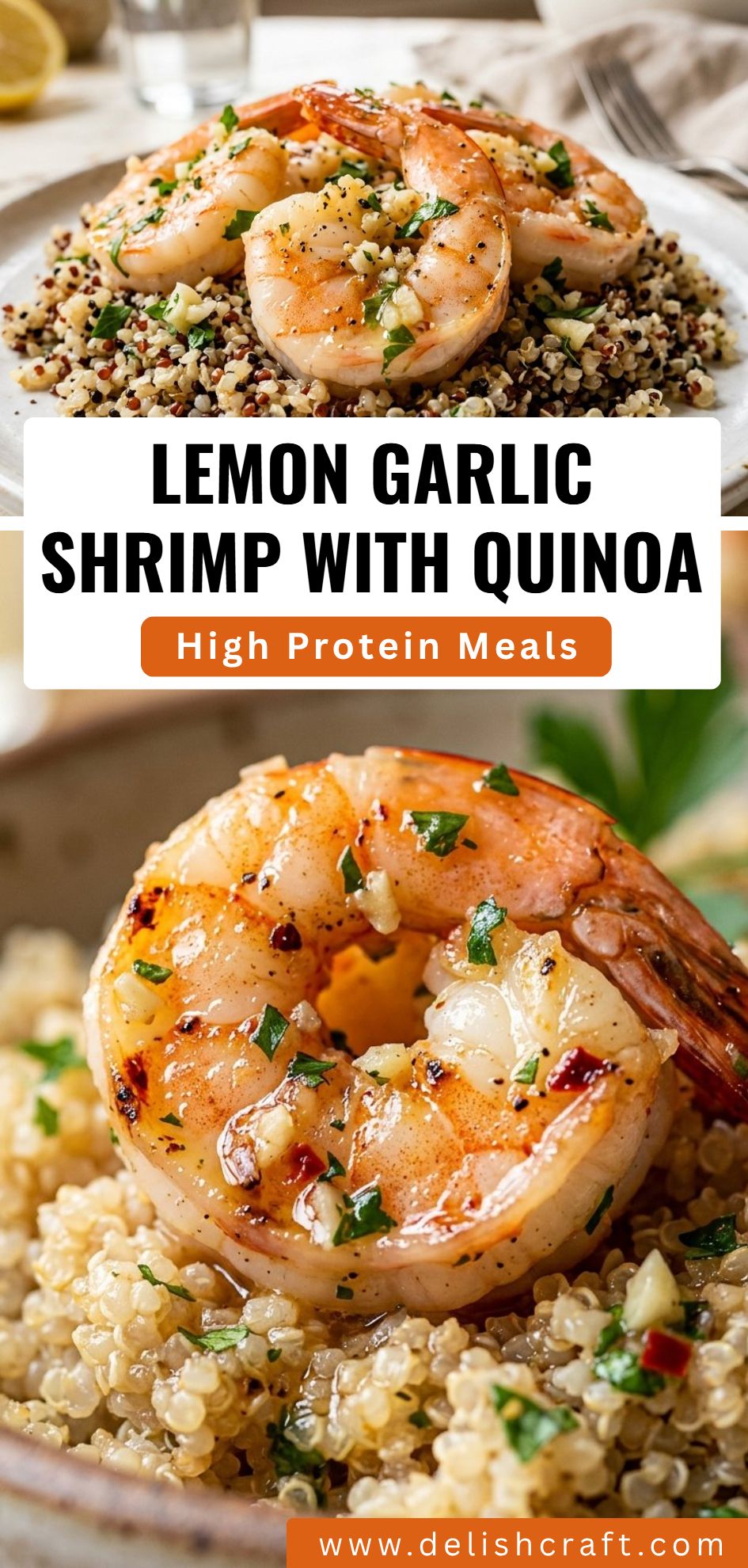 Lemon Garlic Shrimp With Quinoa