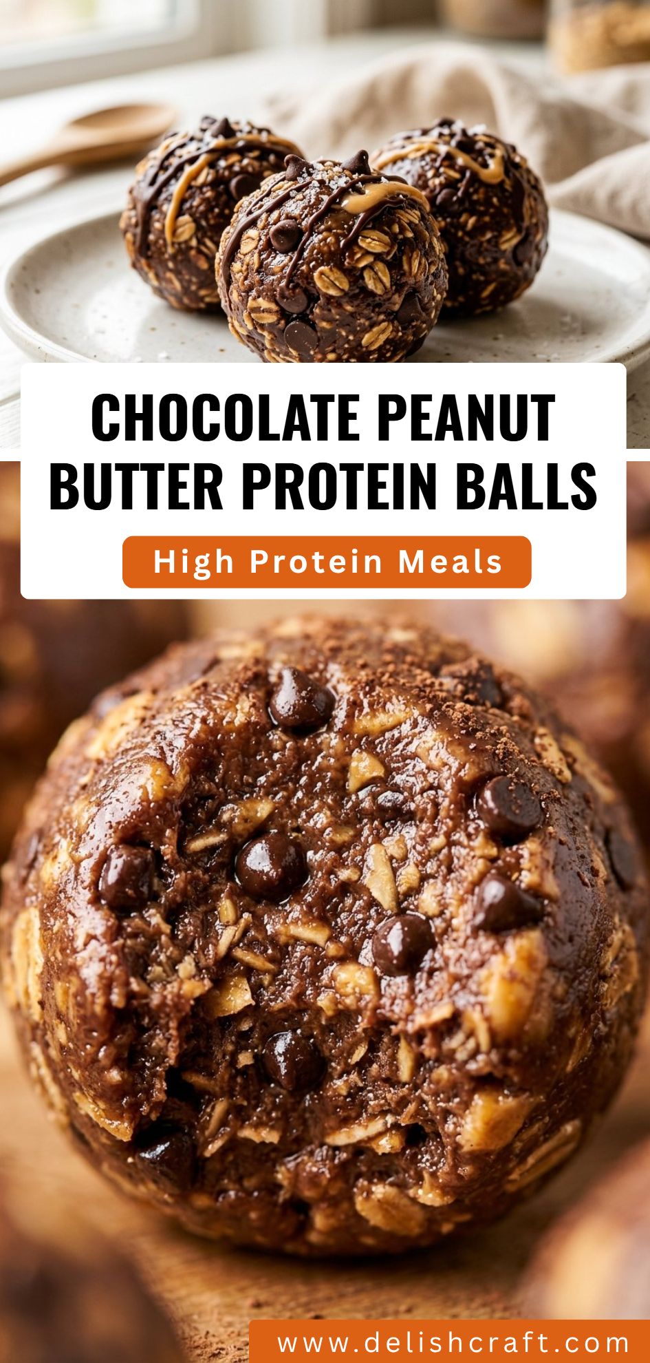 Chocolate Peanut Butter Protein Balls