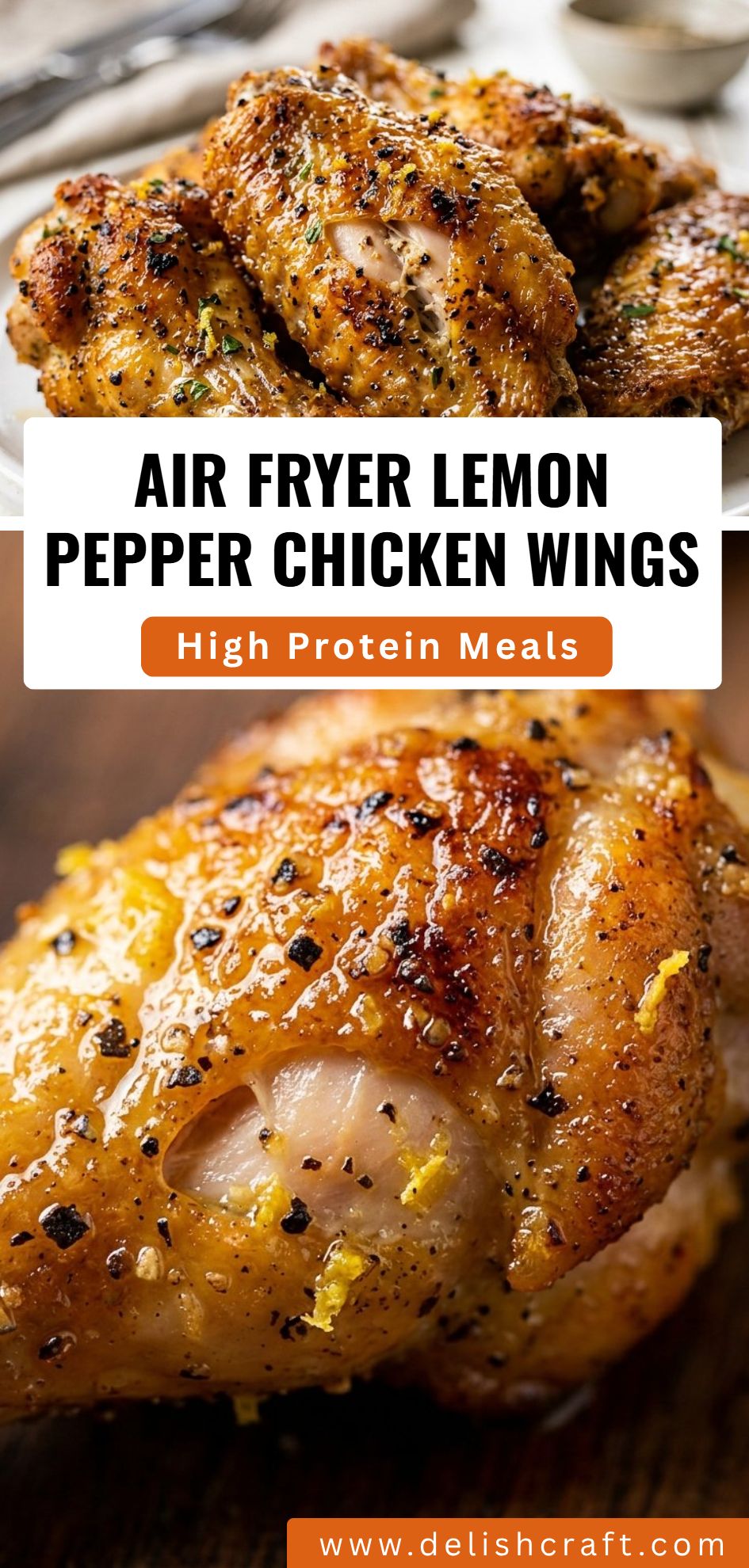 Air Fryer Lemon Pepper Chicken Wings