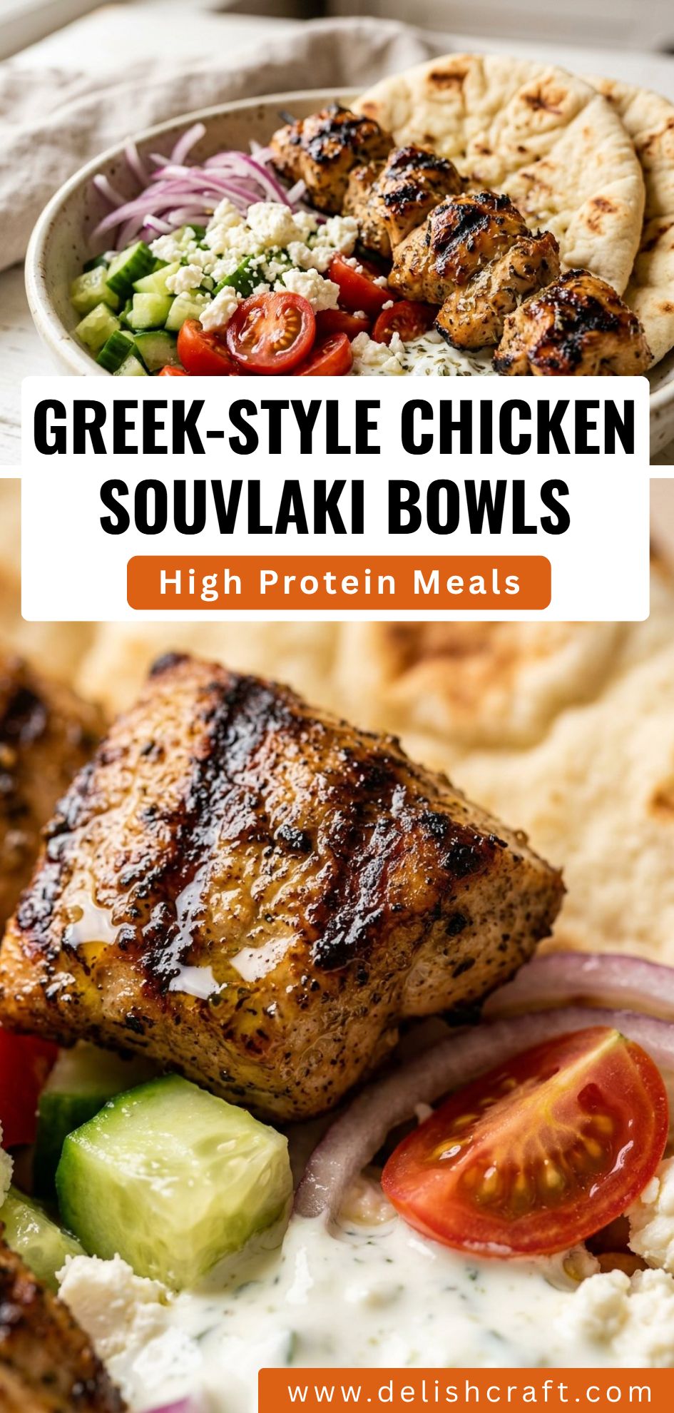 Greek Style Chicken Souvlaki Bowls