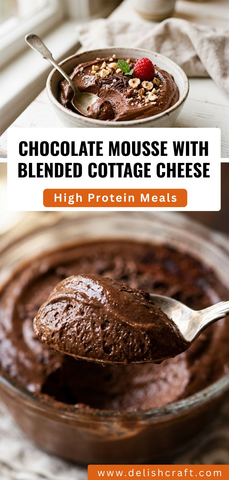 Chocolate Mousse Blended Cottage Cheese