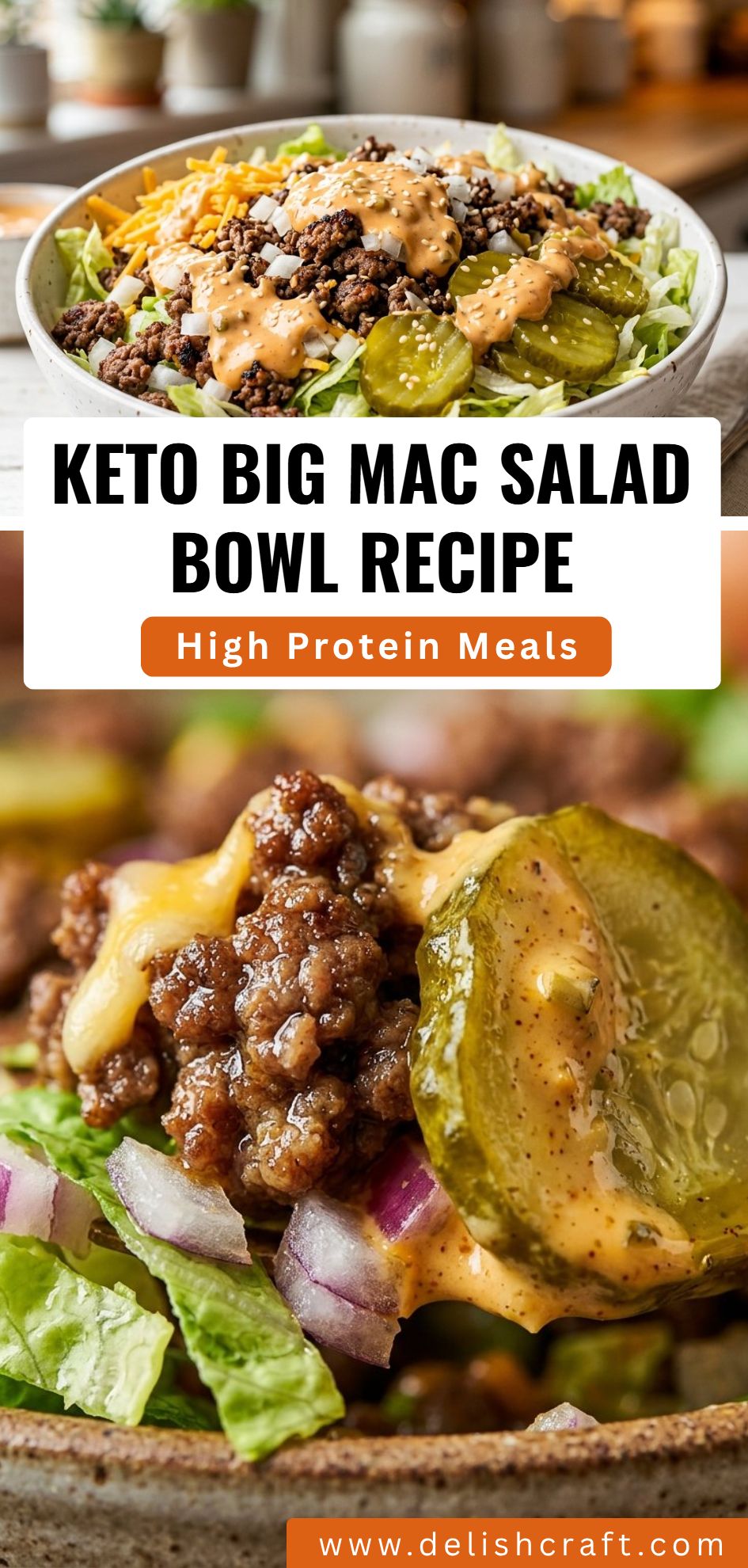 Keto Big Mac Salad Bowl Recipe