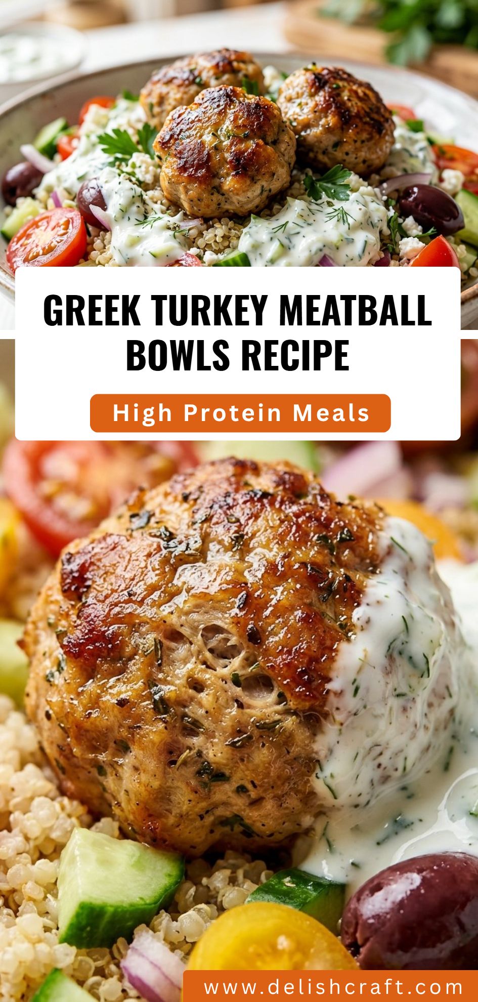 Greek Turkey Meatball Bowls Recipe