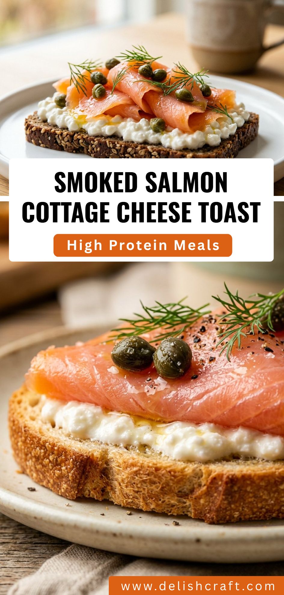 Smoked Salmon Cottage Cheese Toast