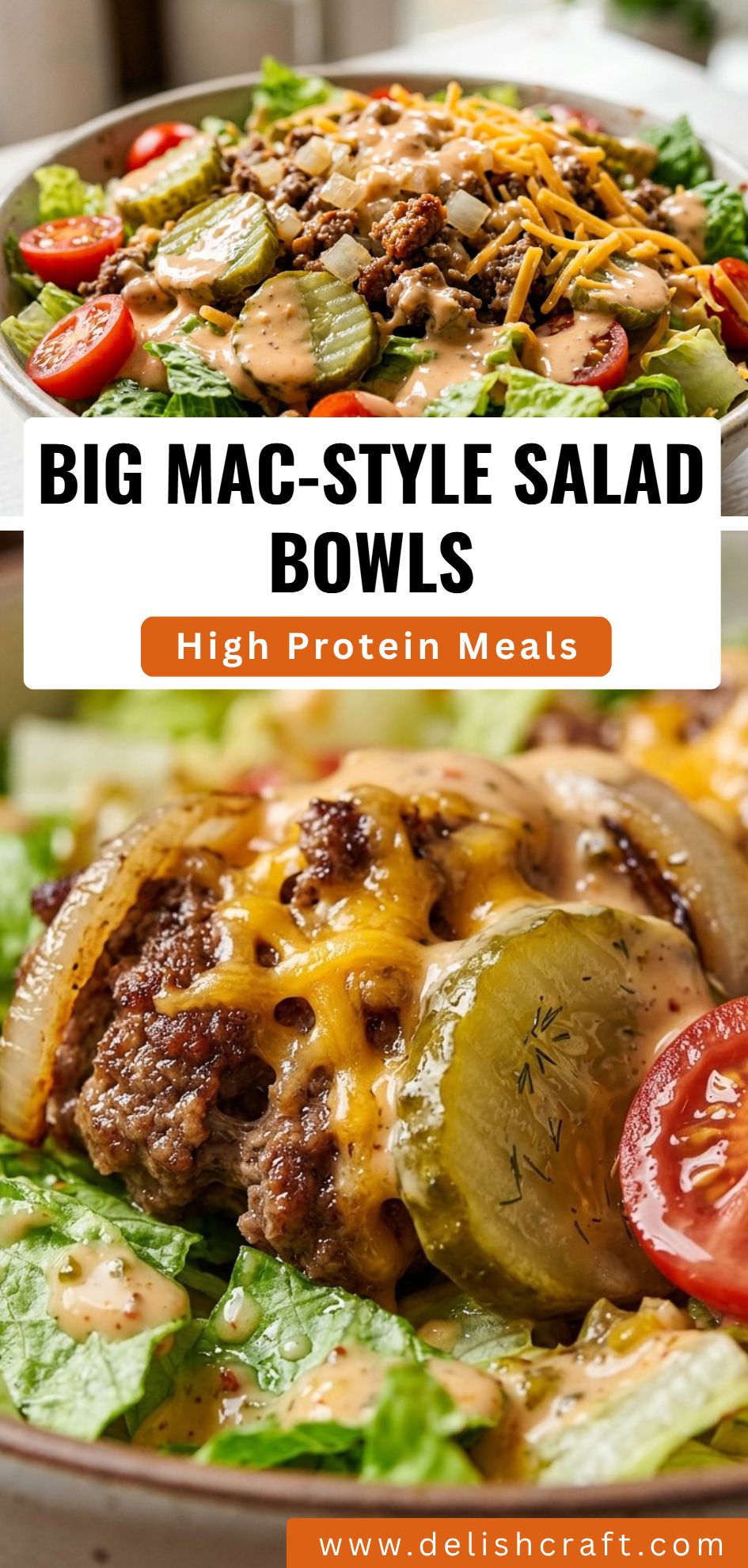 Big Mac Style Salad Bowls Big Mac Salad