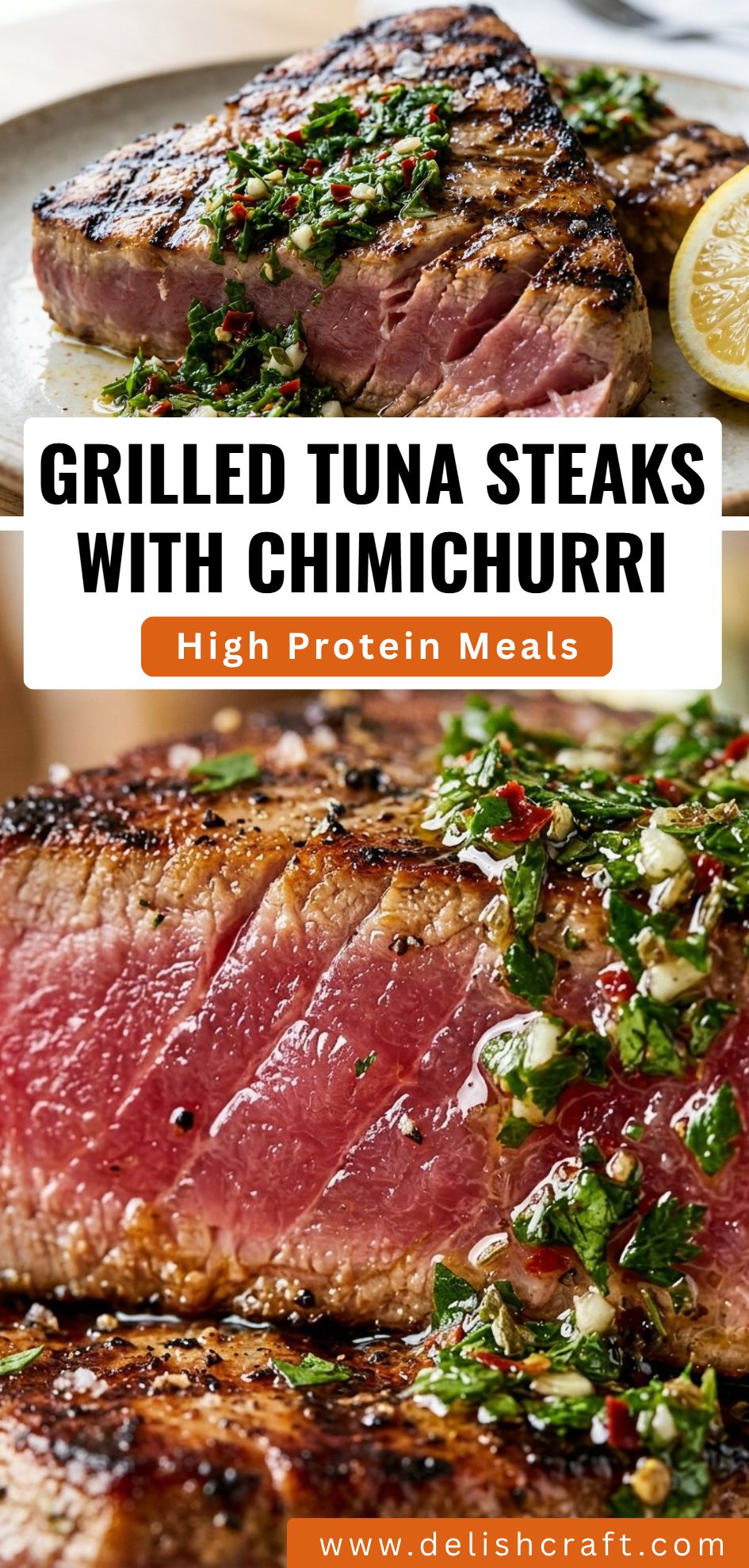 Grilled Tuna Steaks With Chimichurri
