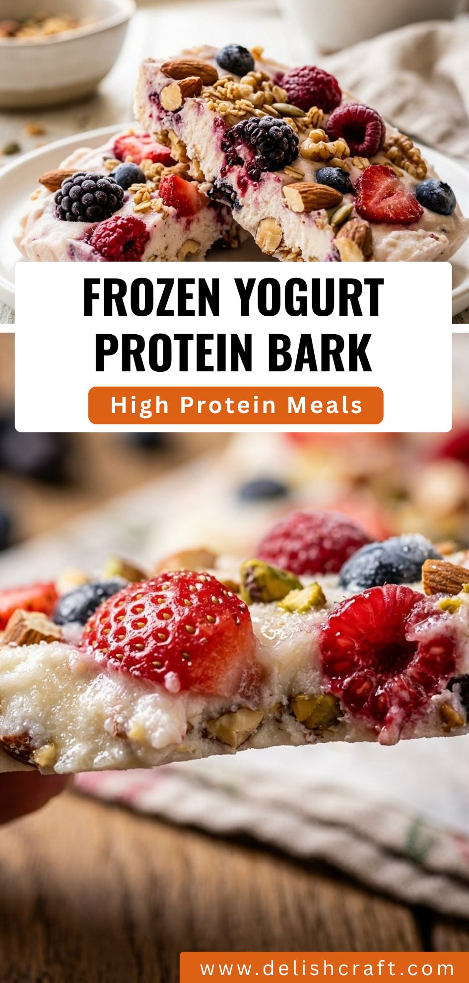 Frozen Yogurt Protein Bark