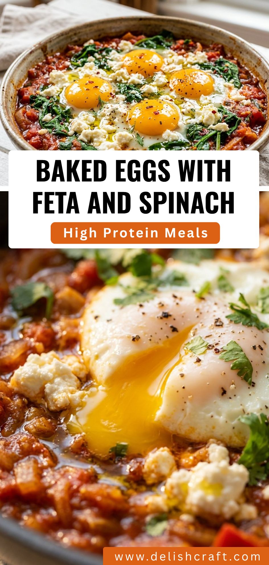 Baked Eggs With Feta And Spinach