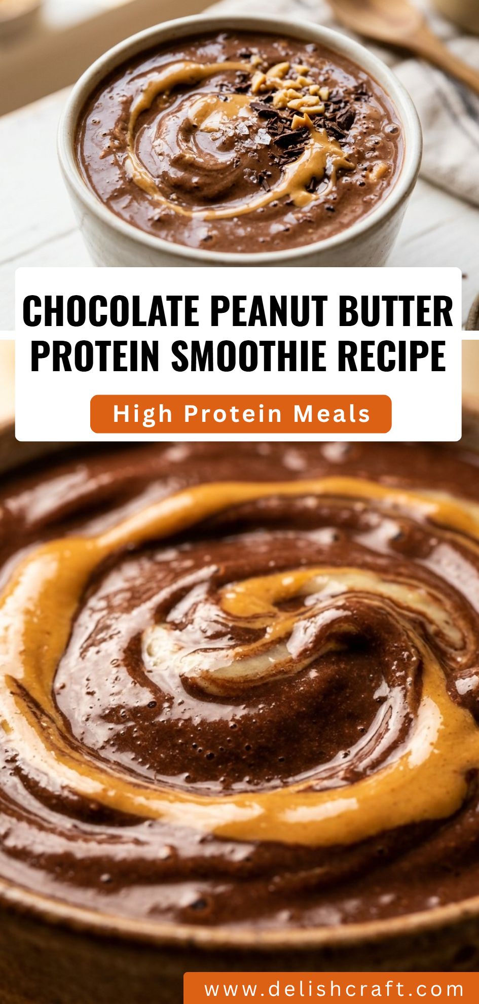 Chocolate Peanut Butter Protein Smoothie Recipe