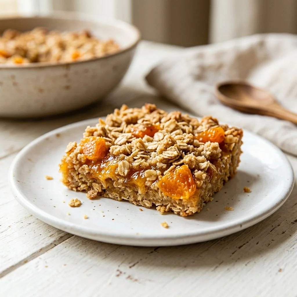 Apricot Protein Crumble Bars Recipe