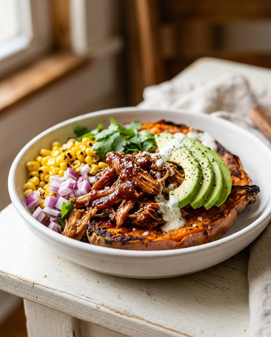 BBQ Chicken Sweet Potato Bowls