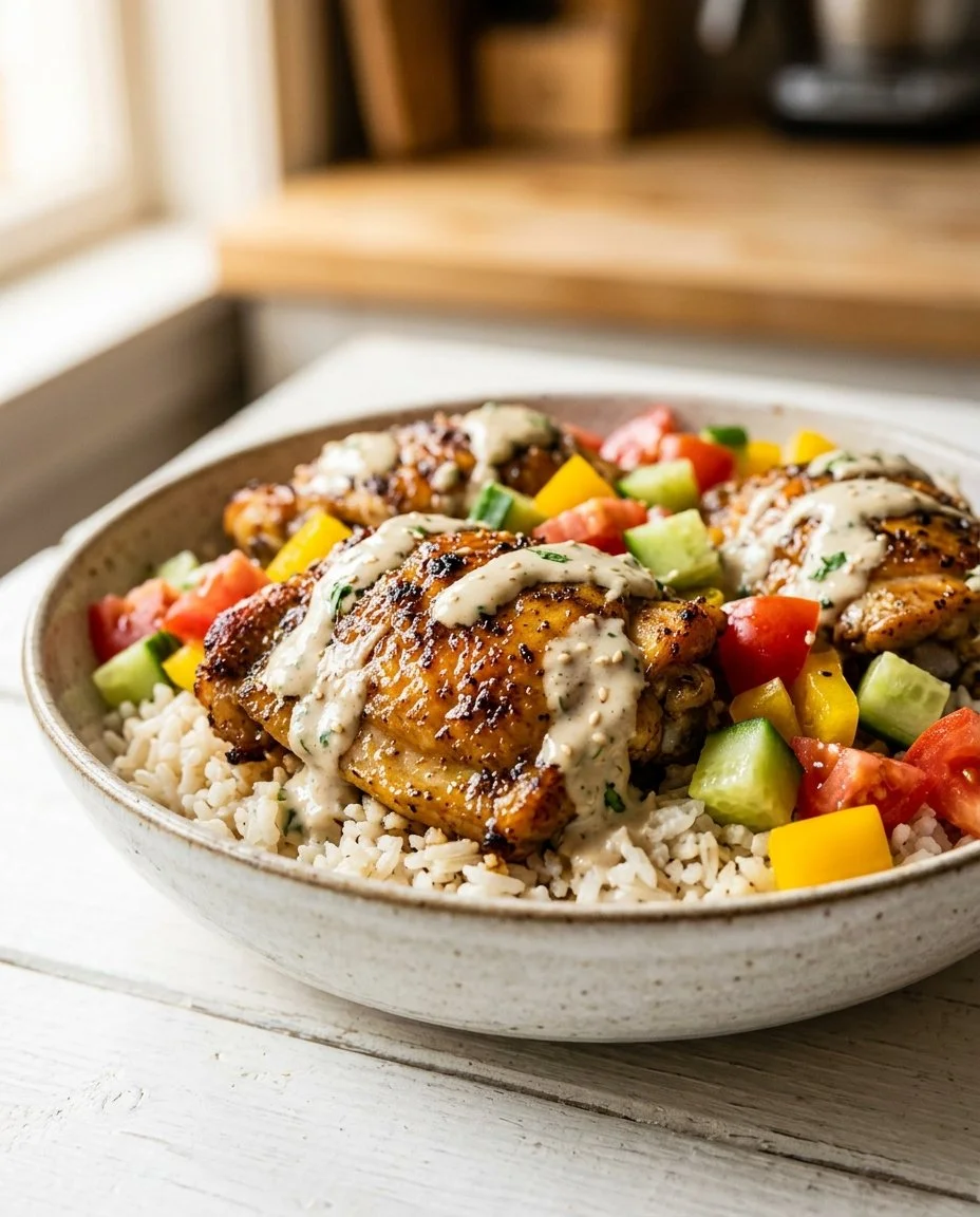 Chicken Shawarma Rice Bowls Recipe