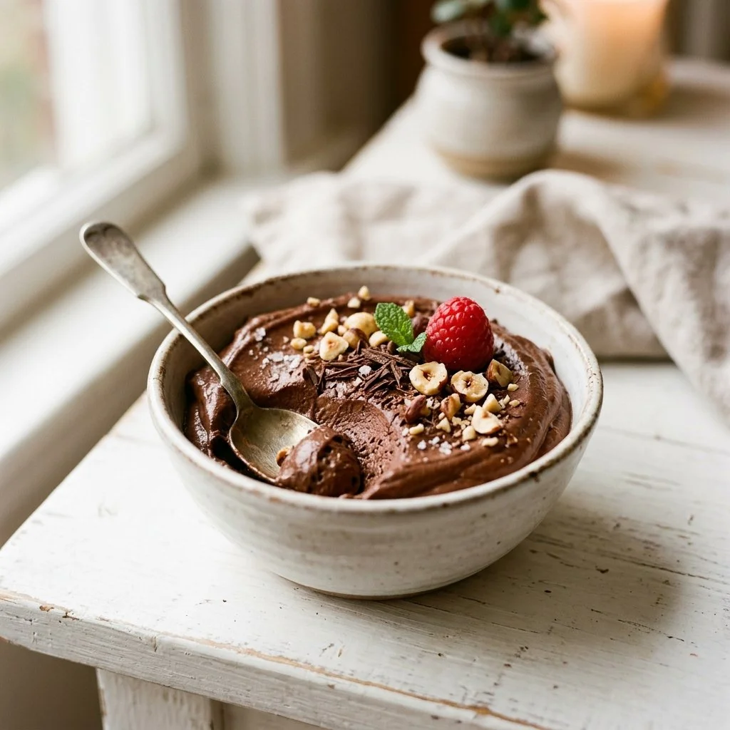 Chocolate Mousse with Blended Cottage Cheese