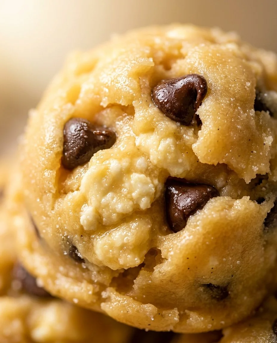 Delicious homemade cottage cheese cookie dough ready for baking