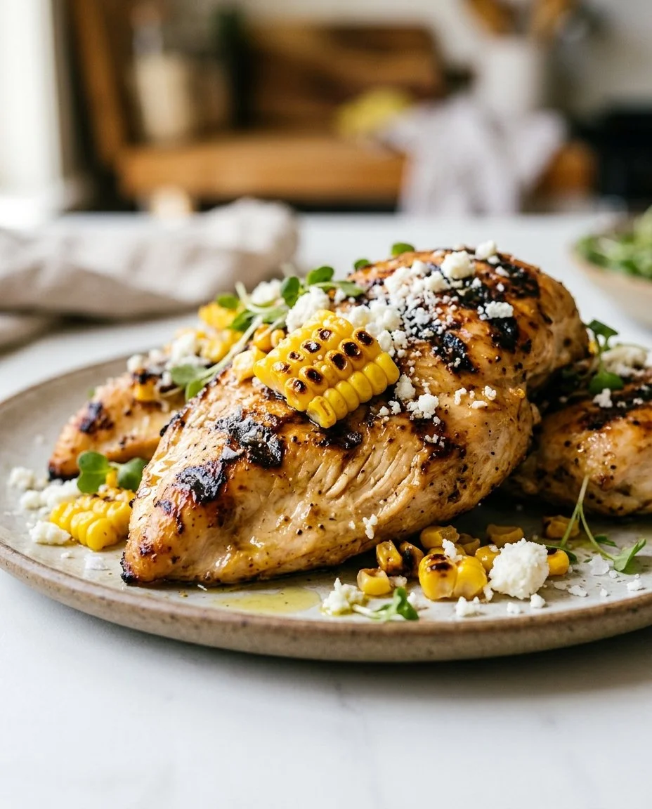 Elote-Style Grilled Chicken with Cotija